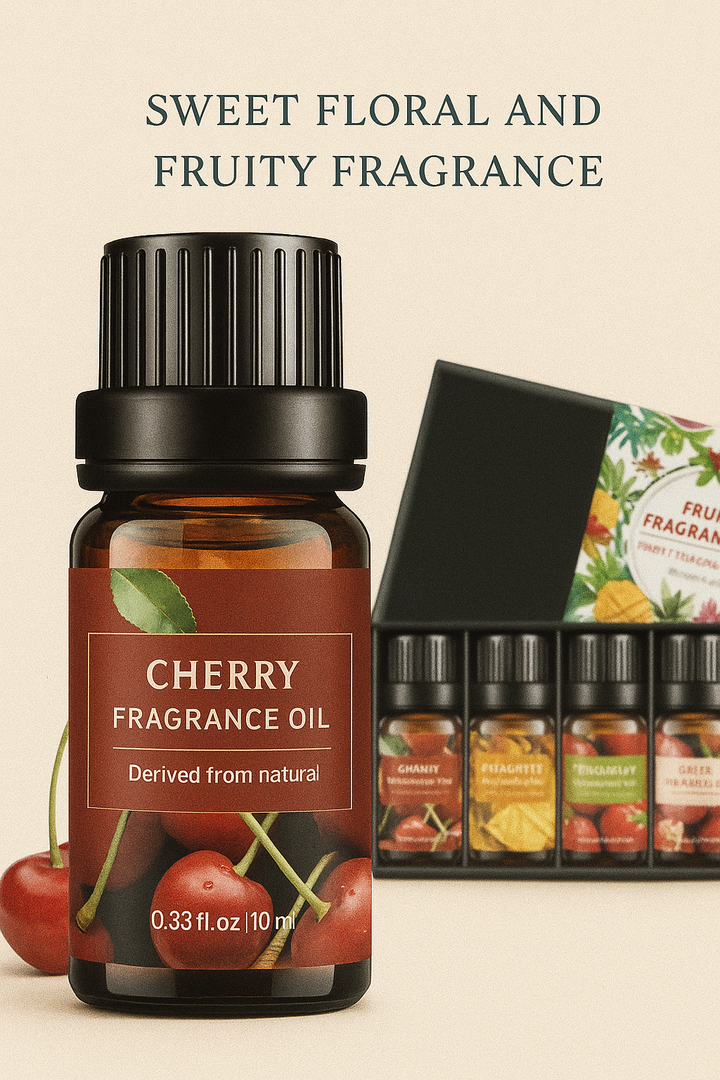 Fruit Scent Essential Oil Set (6-Pack) – Natural Aromatherapy Oils for Diffusers & Relaxation