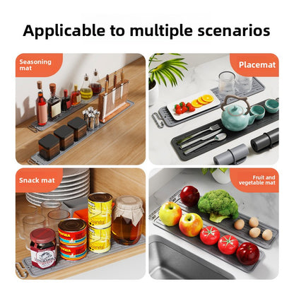 Premium Roll-Up Silicone Counter Drainage & Drying Mat