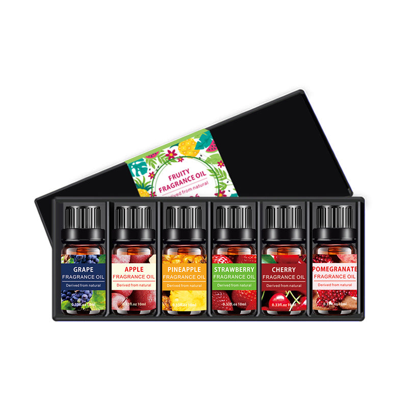 Fruit Scent Essential Oil Set (6-Pack) – Natural Aromatherapy Oils for Diffusers & Relaxation