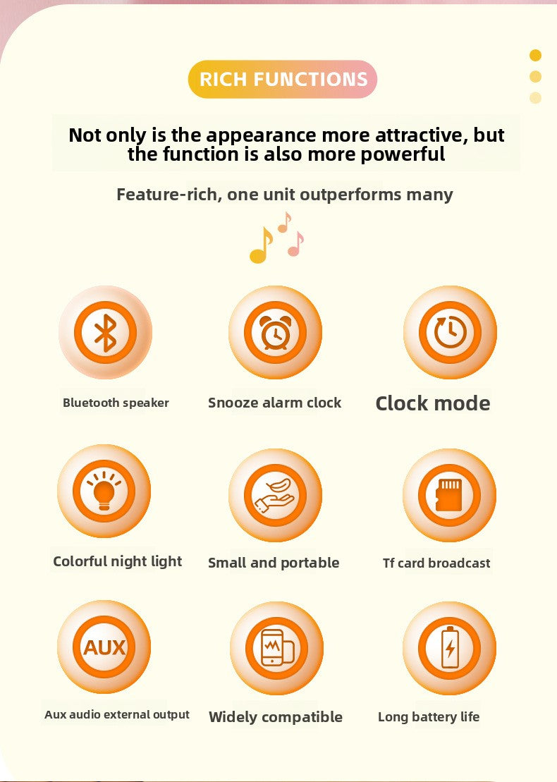 AI intelligent voice Alarm clock + Night Light