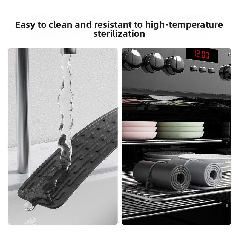 Premium Roll-Up Silicone Counter Drainage & Drying Mat