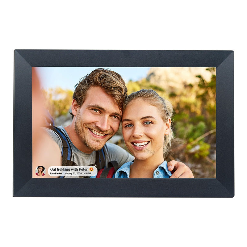 Frameo Smart WiFi Digital Photo Frame – 10.1” Touch Screen with App Sharing (Global Plug Compatible)