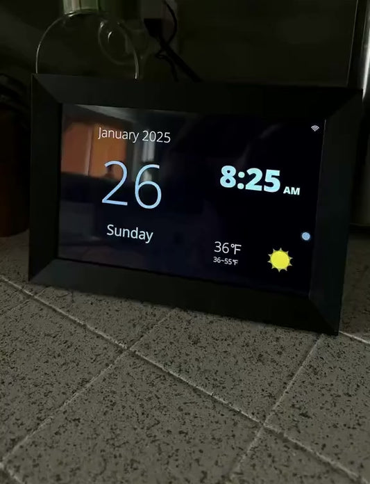 Frameo Smart WiFi Digital Photo Frame – 10.1” Touch Screen with App Sharing (Global Plug Compatible)